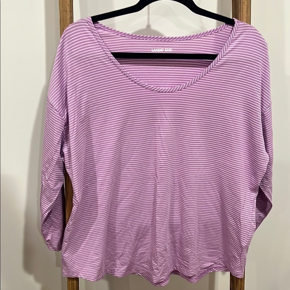 Lands' End Lavendar Blouse